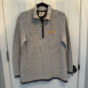 Jadelynn Brooke Women's Long Sleeve 1/4 Zip Pullover Color Gray and White